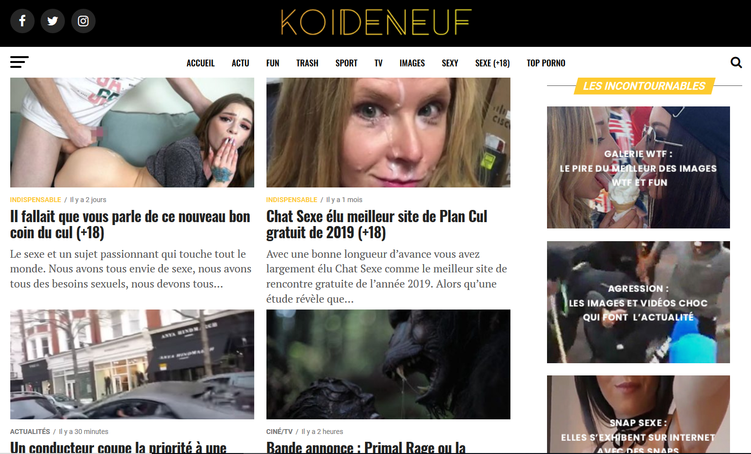 KOI-DE-NEUF.fr le site Porn & médias